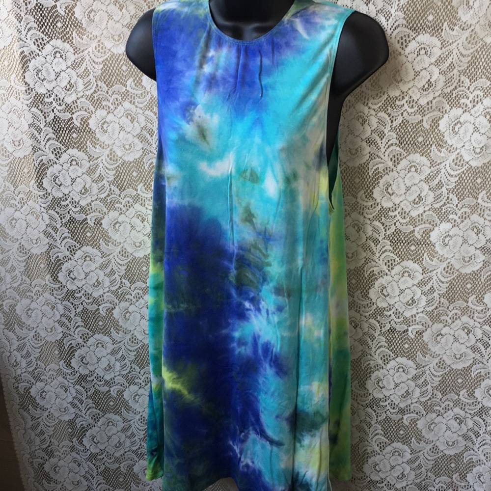 American Apparel a-line tie dye dress